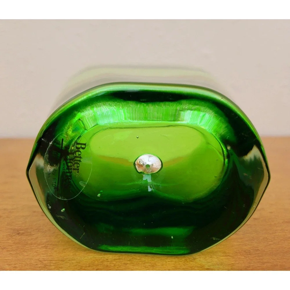 Controlled Bubble Emerald Green Oval Glass Vase - Better Homes & Gardens FTD